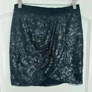 BCBG Black sequin  embellished mini skirt XS